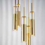 756052 Люстра CILINO 5х40W GU10 ЗОЛОТО