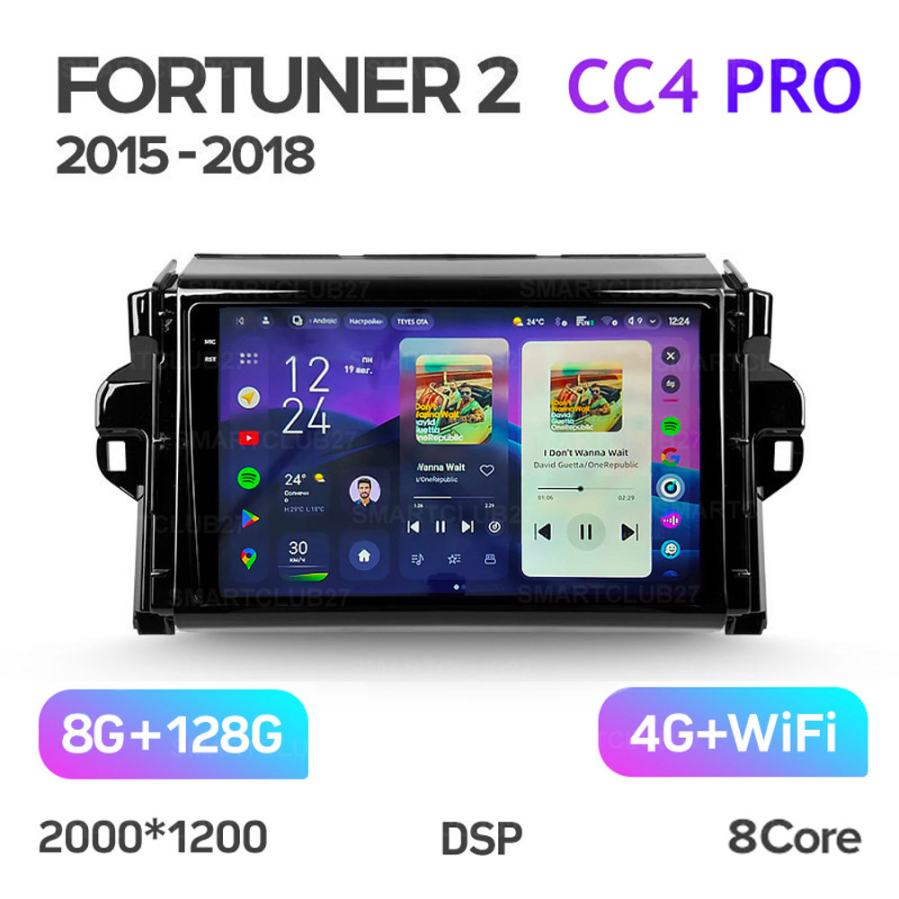 Teyes CC4 Pro 9" для Toyota Fortuner 2015-2018
