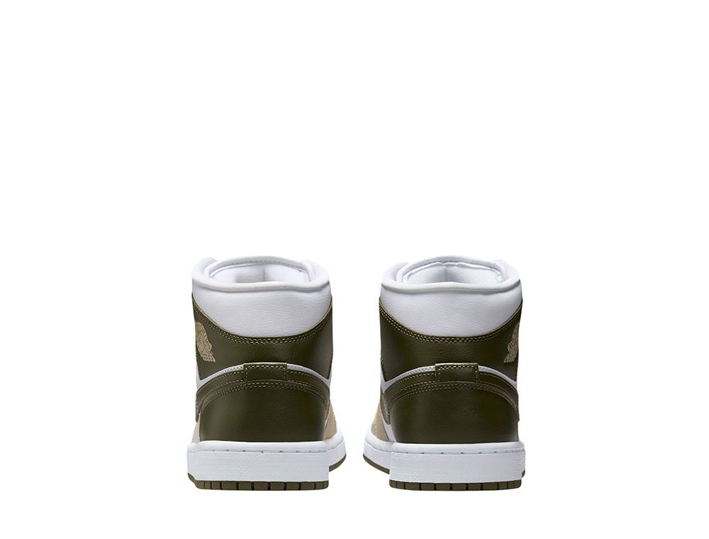 Баскетбольные кроссовки  Air Jordan 1 Mid Bezowo-Zielone