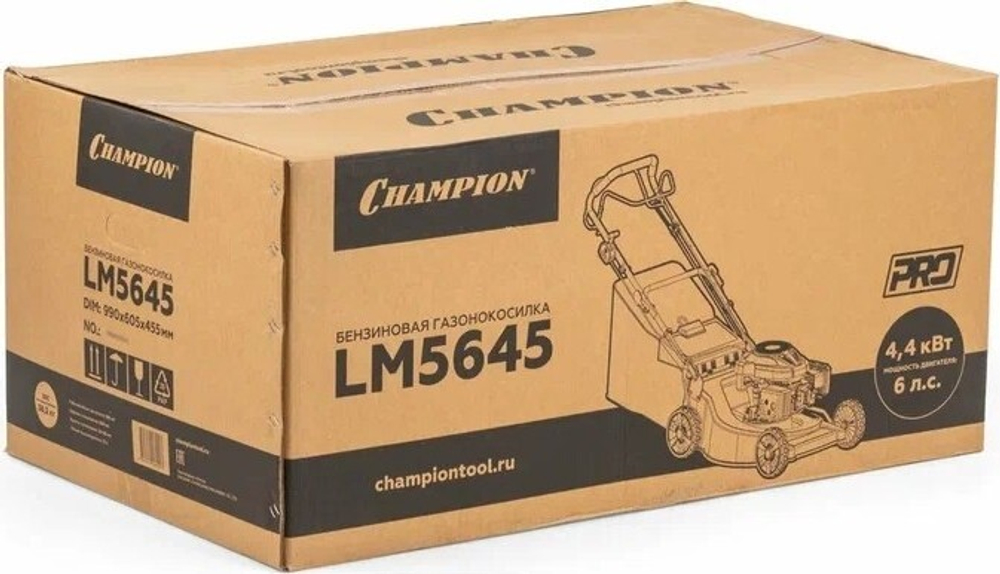 Газонокосилка бензиновая CHAMPION LM5645 самоходная