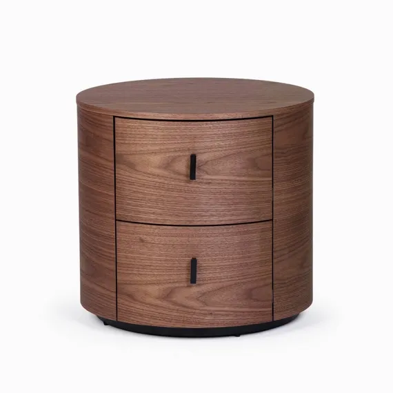 Прикроватная тумба Berta с 2 ящиками, шпон ореха