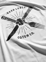 Футболка Hardlunch оверсайз Fork and Knife белая