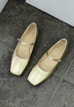 Туфли // Mary Jane // Gold