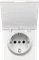 Donel R98 белый накладка для розетки Schuko с большой крышкой, 16A 250 В~, серия DA