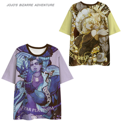 Футболка "Невероятные приключения ДжоДжо - Джотаро Куджо и Дио" (star platinum)
