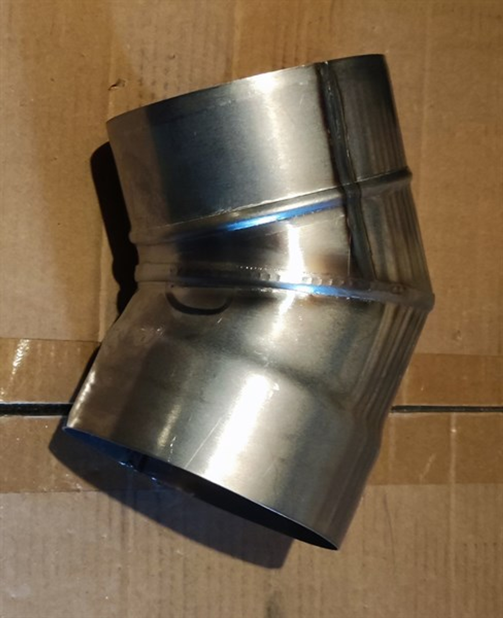 Колено 135°, 115 мм нерж. (AISI 409-1 мм), ECOFLUE