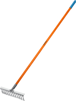 GRINDA PS-12 FIBER, 380 х 100 х 1530 мм, 12 витых зубцов, нержавеющая сталь, фибергласовый черенок, садовые грабли, PROLine (39482-12)