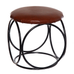 Банкетка круглая, коричнево/черный (Арт.БН140Ч)