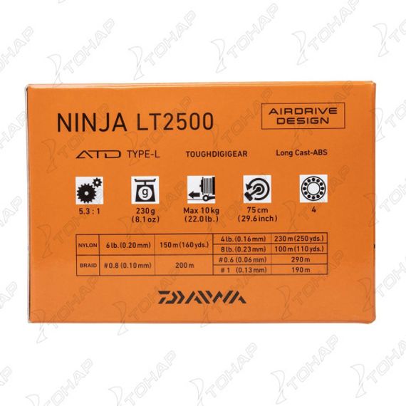 Катушка безынерционная 23 NINJA LT2500 (10009-003) DAIWA