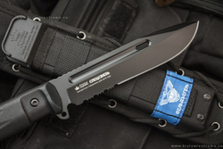 Тактический нож Фельдъегерь AUS-8 Black Titanium Serrated