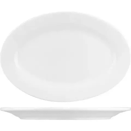 Блюдо «Кунстверк» овальное фарфор ,H=17,L=226,B=155мм белый