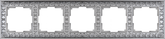 Рамка Werkel Antik на 5 постов матовый хром WL07-Frame-05 4690389145704