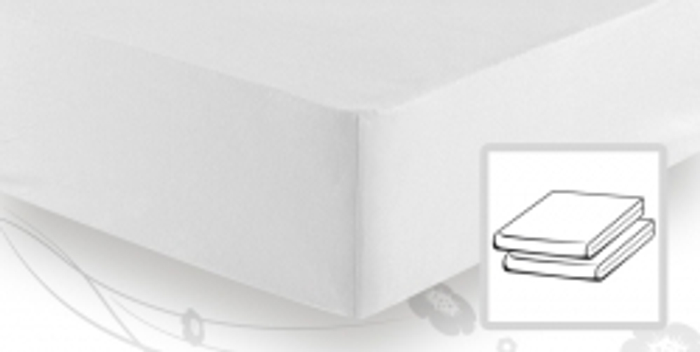 Простыня трикотажная 90-110x200 Elegante 8000 белая