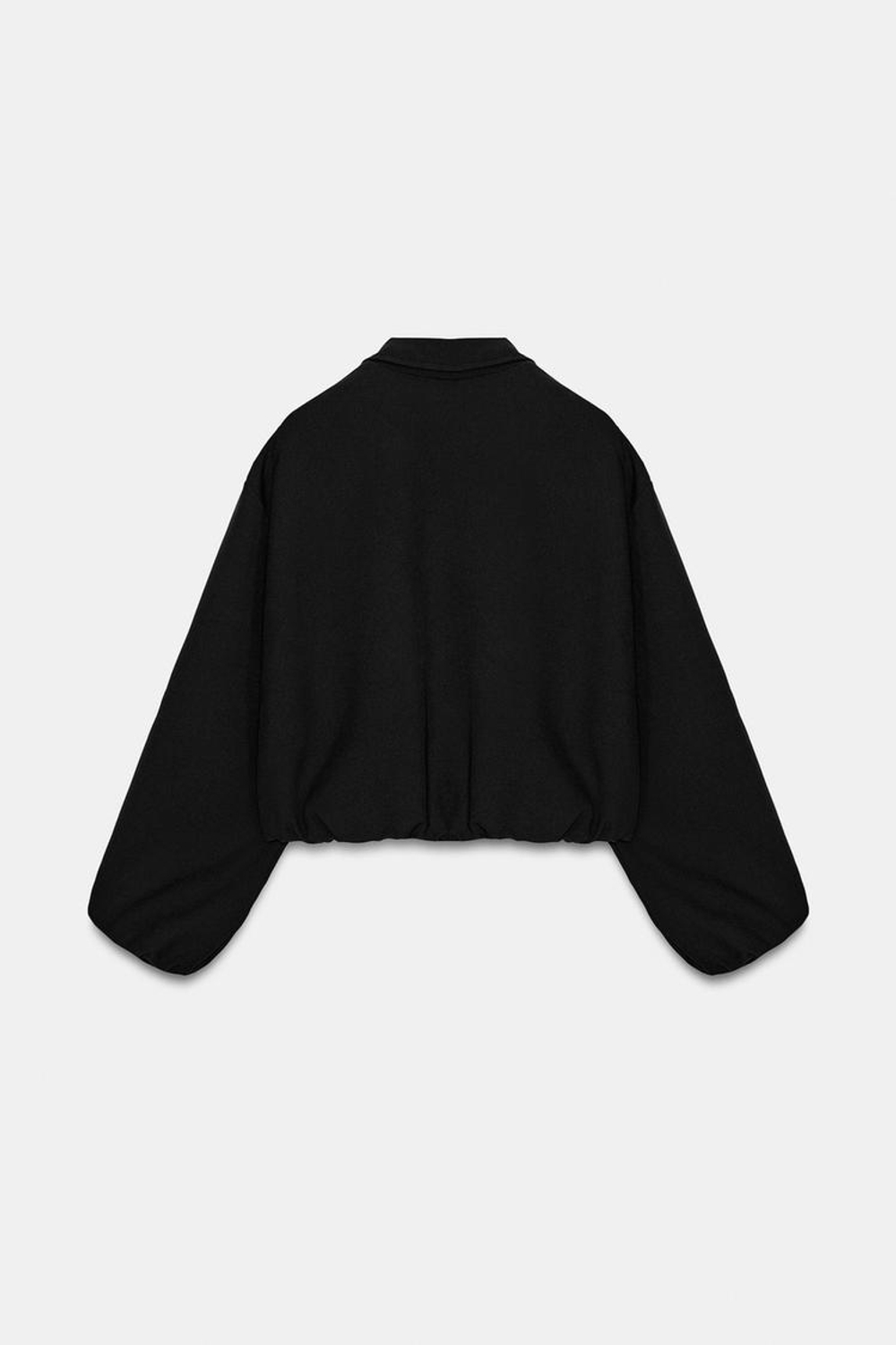 ZARA КУРТКА С ЗАСТЕЖКОЙ-МОЛНИЕЙ, ЧЕРНЫЙ