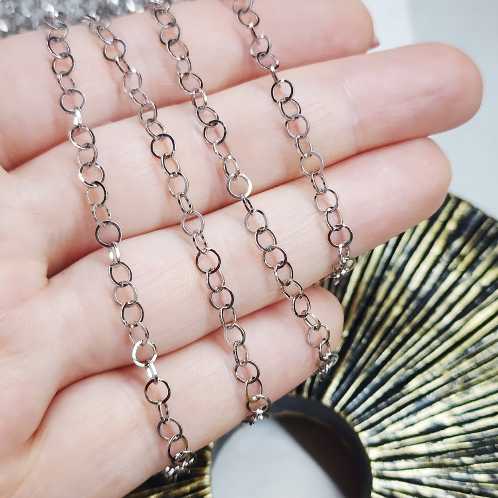 Цепочка роло, сталь, 4мм, отлично подходит для концевиков