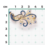 Брошь «Павлин» из лимонного золота с фианитами