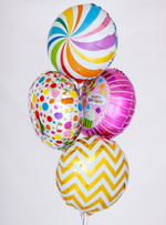 Шар (18"/46 см) Круг, Разноцветный леденец