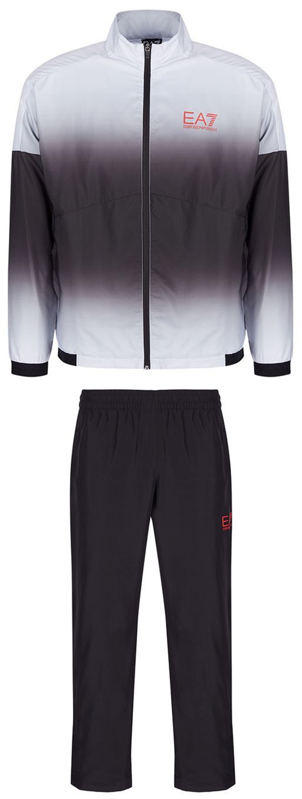 Для мужчин Костюм теннисный EA7 Man Woven Tracksuit - shade grey/black