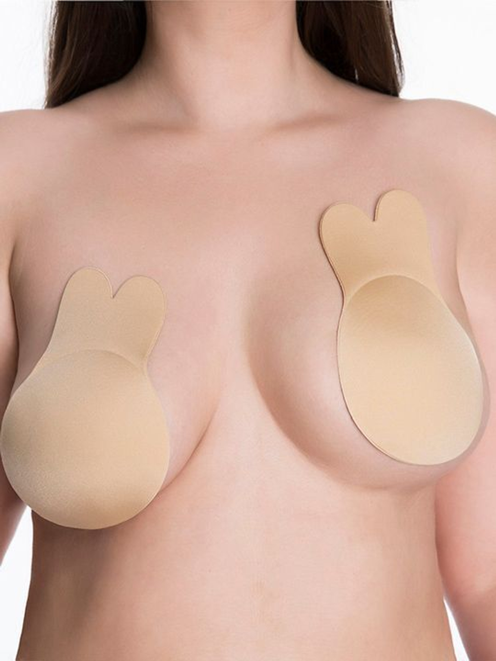 Многоразовые наклейки на соски Rabbit - 1 пара (Размер: A-B) (Цвет: телесный)