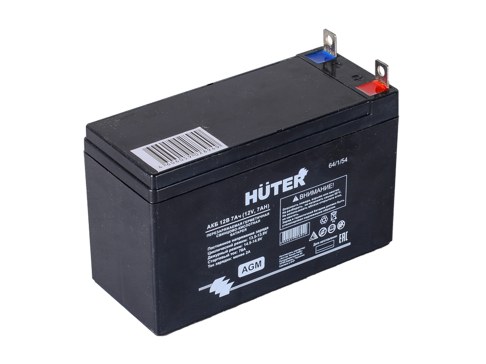 Аккумуляторная батарея АКБ 12В 7Ач Huter