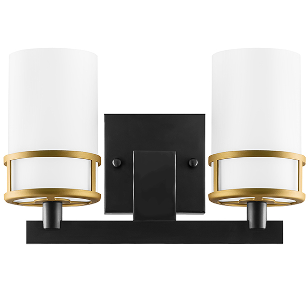 731627 Бра CERO 2х40W E14 ЧЕРНЫЙ/ЗОЛОТО/БЕЛЫЙ