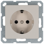 Розетка SCHUKO© с защитными шторками 16A 250V~ 2P+T, цвет Тауп