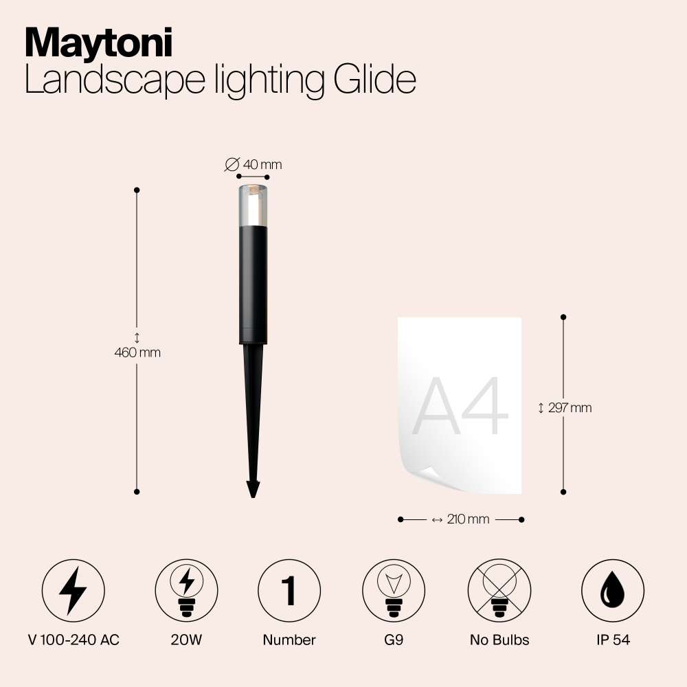 Грунтовый светильник Maytoni Glide O437FL-01GF1