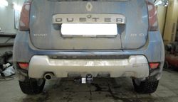 Фаркоп на Renault Duster 2WD, 4WD 2010-2015, 2015-2021, Renault Duster 2 2021-2022 (без снятия и подрезки бампера), Nissan Terrano 2014-2022 (требуется подрезка бампера) (паспорт и сертификат в комплекте)(без электрики) Steinhof.D-014