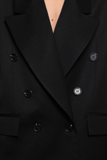 Жакет двубортный черный