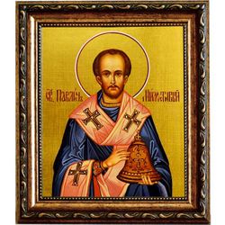 Павлин Милостивый, Ноланский, епископ, святитель. Икона на холсте.