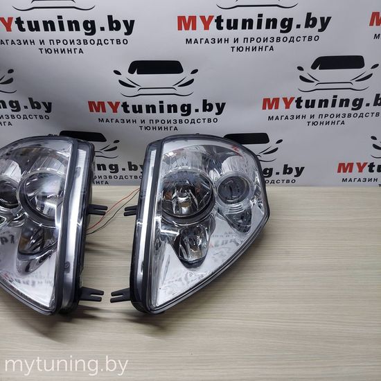 Передние фары angel eyes chrome для Mitsubishi Eclipse D50