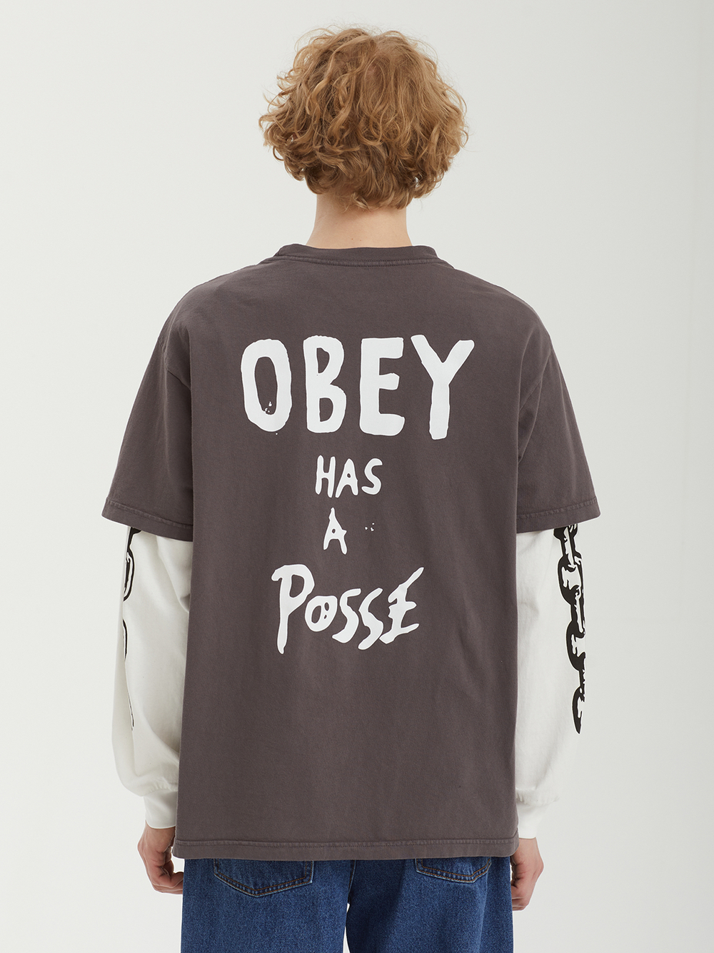 Мужская Футболка Obey Has A Posse