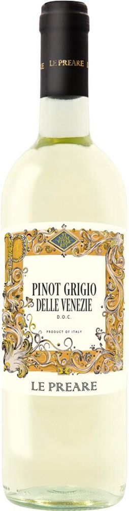Вино Cantina di Negrar Le Preare Pinot Grigio delle Venezie DOC, 0,75 л.