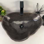 Каменная раковина из речного камня RS-04924 (55*41*15) 0866 из натурального камня