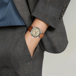 ZEPPELIN Automatic Mechanical Movement Men"s Watches Watch Yellow Watch Dial