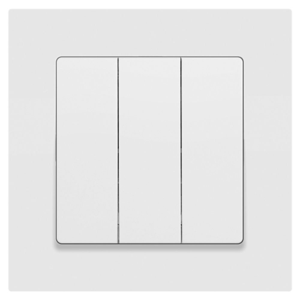 Выключатель Intro Accent 6-106-01М тройной, 10А-250В, IP20, СУ, AL/CU, белый матовый