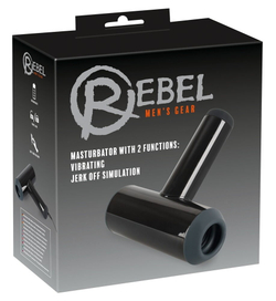 Черный мастурбатор с удобной ручкой Masturbator with 2 Functions