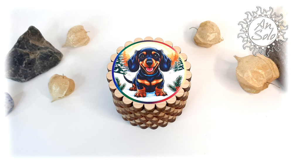 Мини-шкатулка "Щенок "Такса"