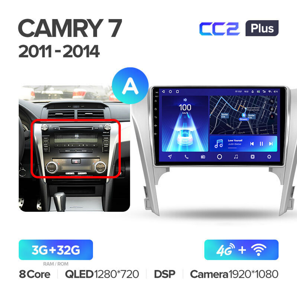 Teyes CC2 Plus 10.2" для Toyota Camry 2011-2014