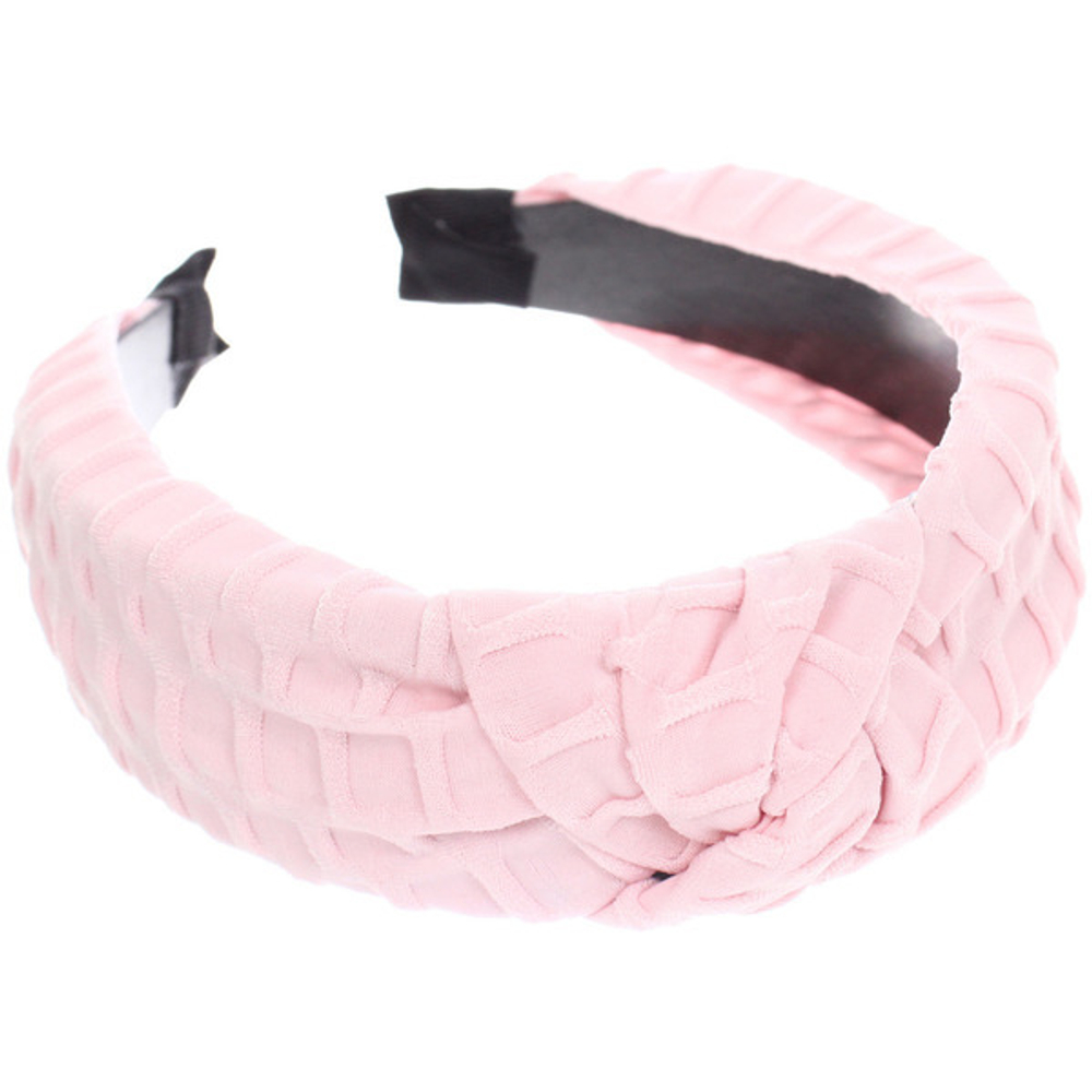 Ободок для волос «МАРЦИПАН», бизе, ширина 4см, микс 4 цвета ( в пакете с подвесом)