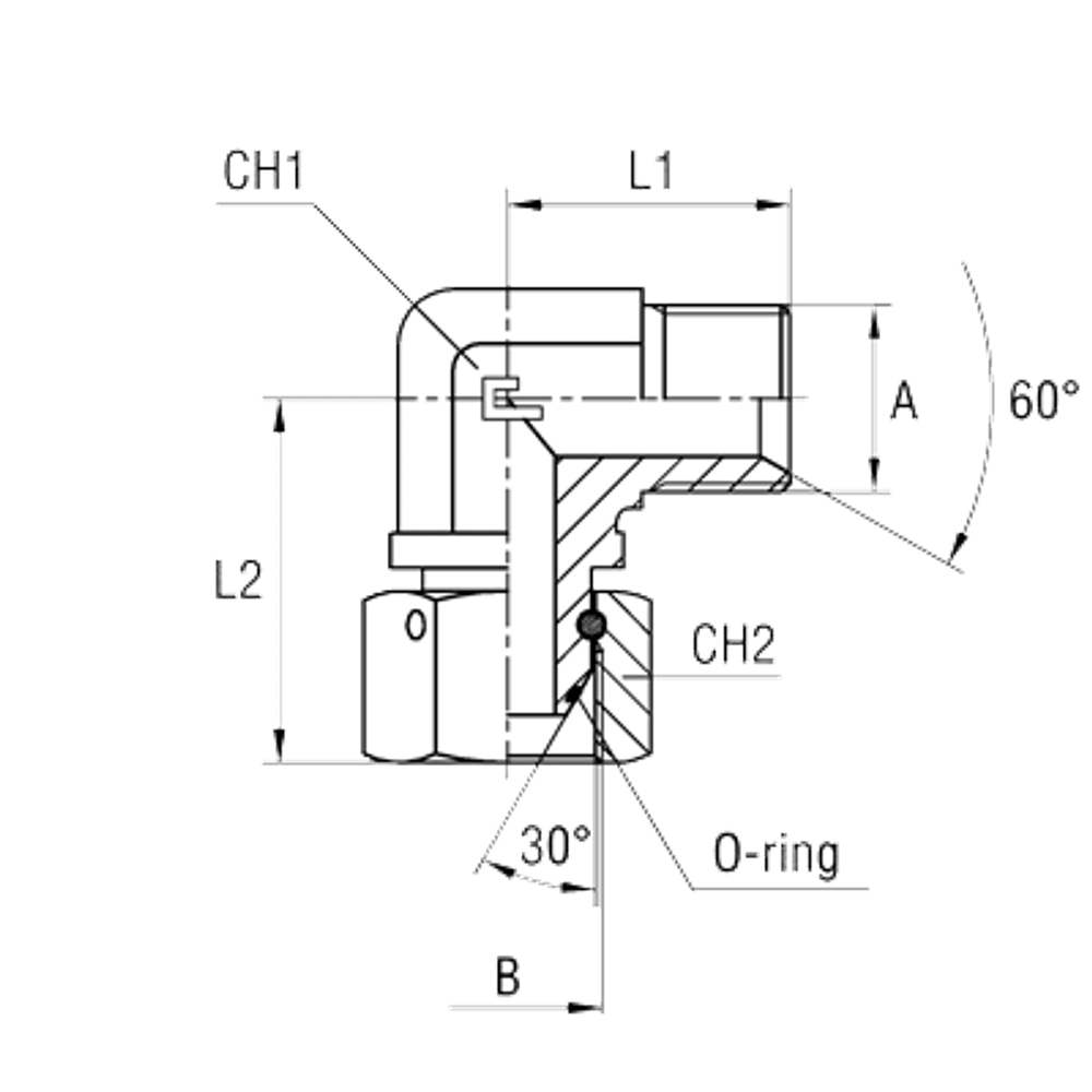 Соединение PFN90 BSP 1.1/4 - BSP 1.1/4