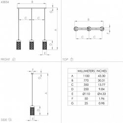 Подвесной светильник Eglo Kilnsdale 43833