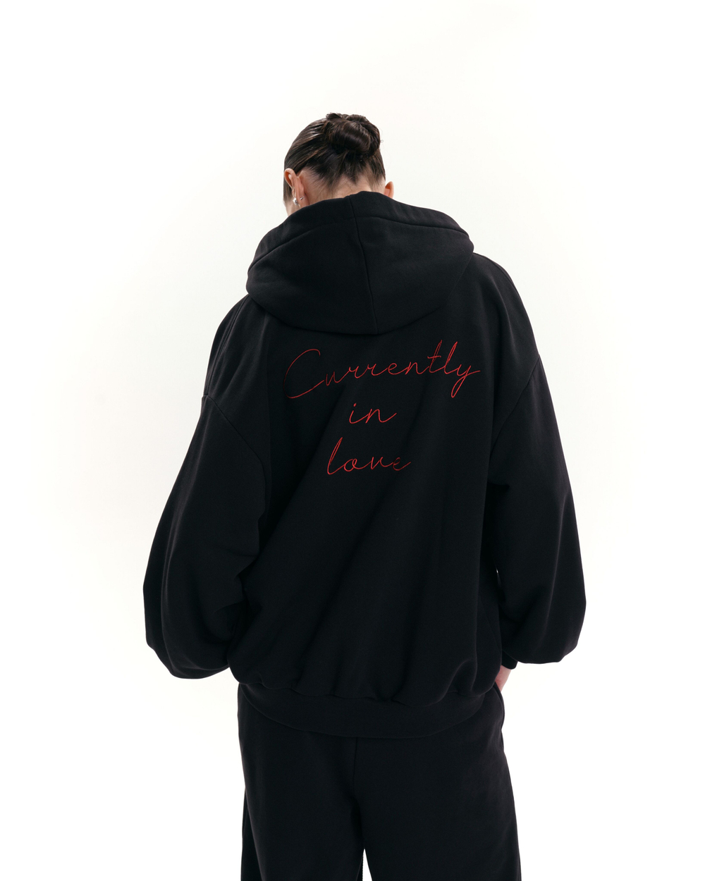 «Zip hoodie in love» Худи на молнии с вышивкой.