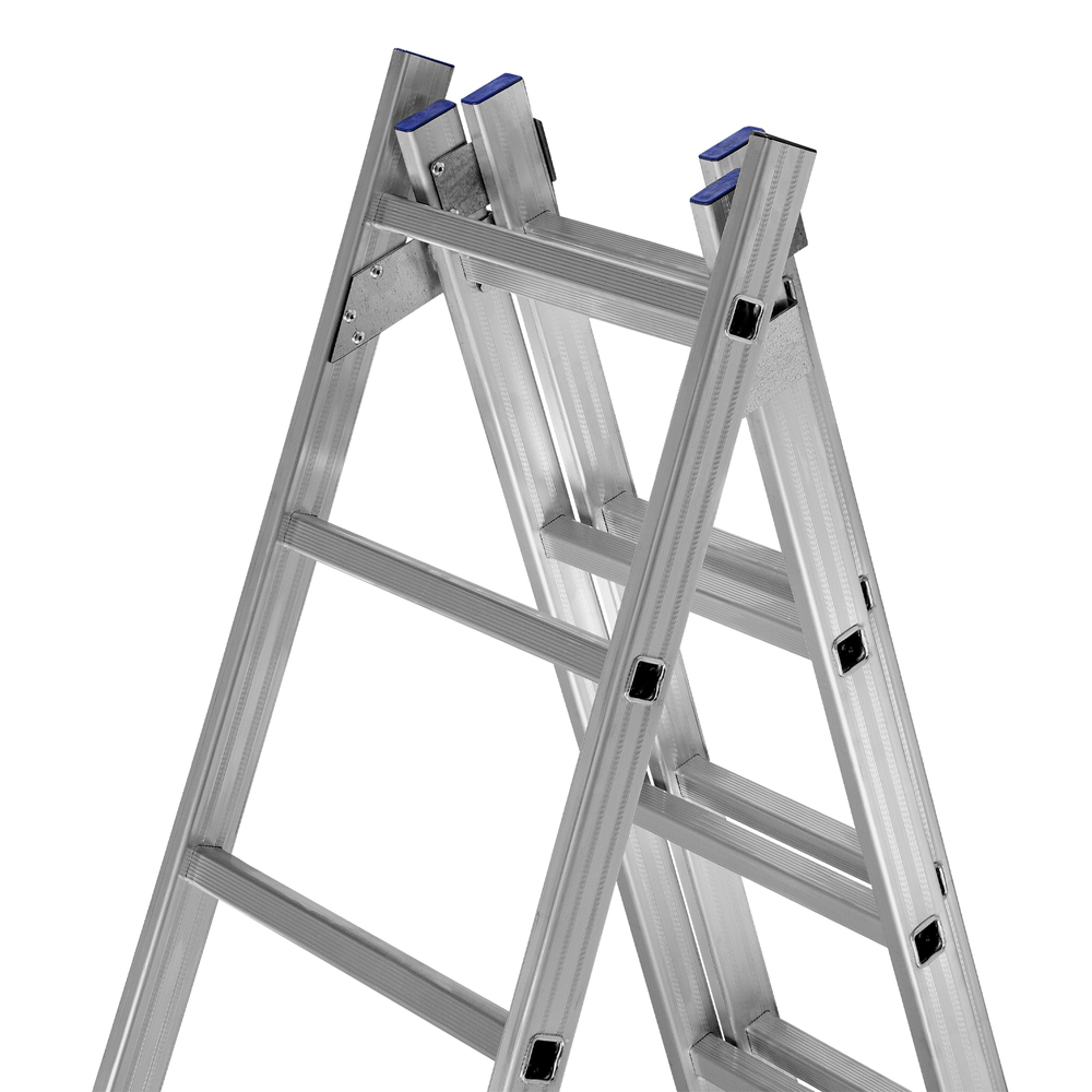 Лестница Сибртех трехсекционная 10 ступеней, алюминиевая