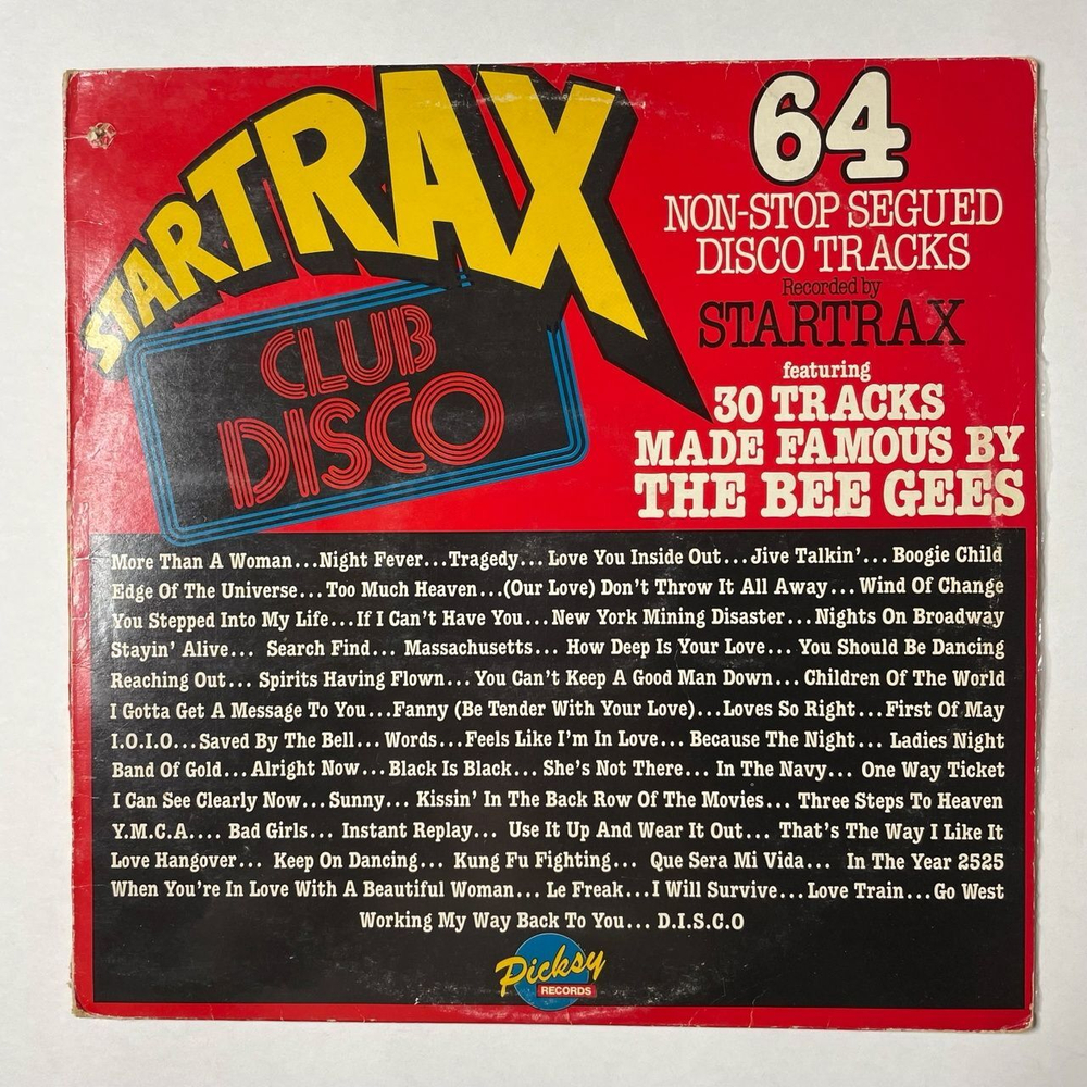 Винтажная виниловая пластинка LP Startrax Club Disco (UK 1981)