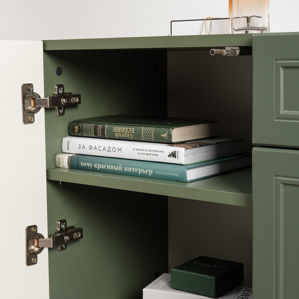 Гостиная Марион-1 Дымчатый зеленый / Олива шагрень