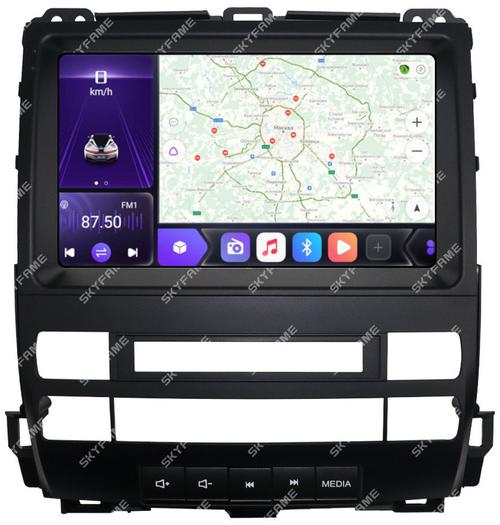 Магнитола для Toyota Land Cruiser Prado 120, Lexus GX470 (экран климата внизу, рамка 9") - Kuberg SF-9696-1 QLed+2K, Android 12, Быстрая, CarPlay, 4G SIM-слот