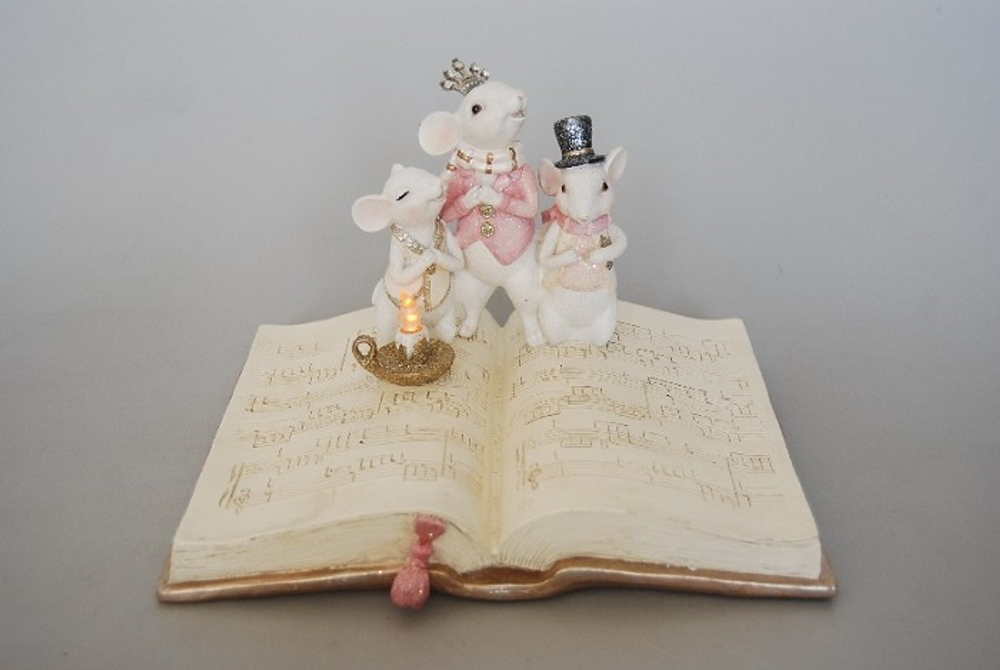 Мышки на книге с Led подсветкой 23*18.5*14.5CM