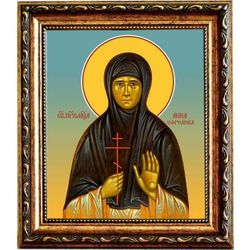 Анна Ефремова преподобномученица послушница. Икона на холсте.