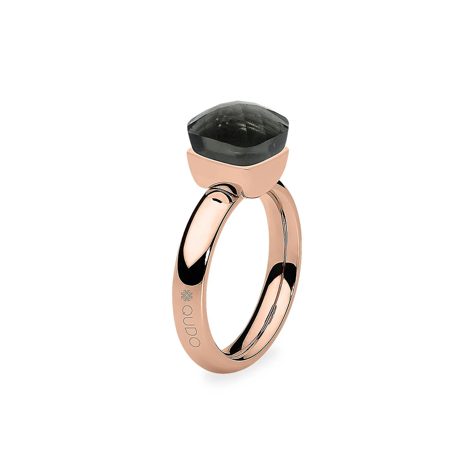 Кольцо Qudo Firenze smoky quartz 18 мм 610131 BW/RG